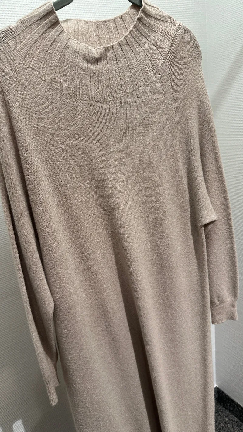 Kleid Strick V Milano creme/beige