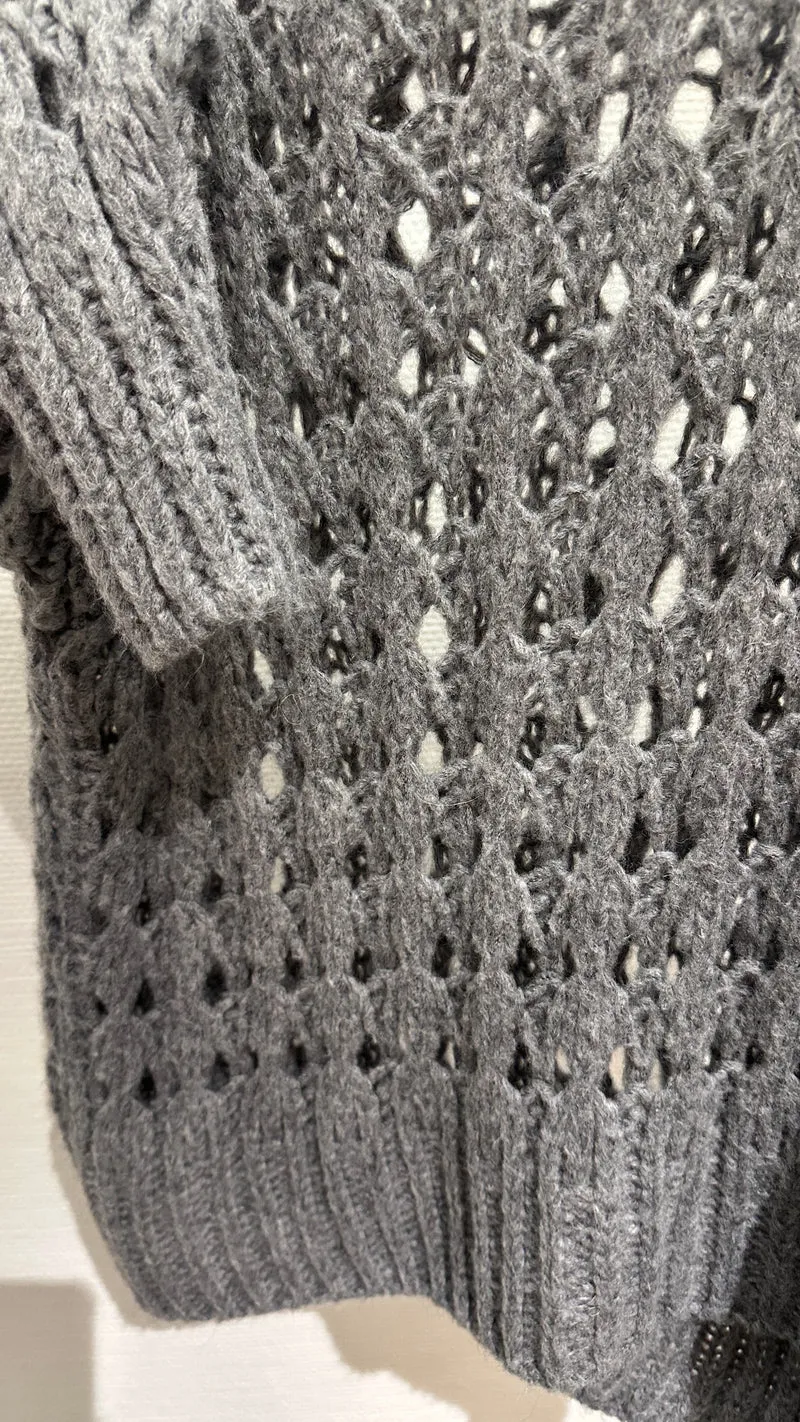 Pullover Strick grau