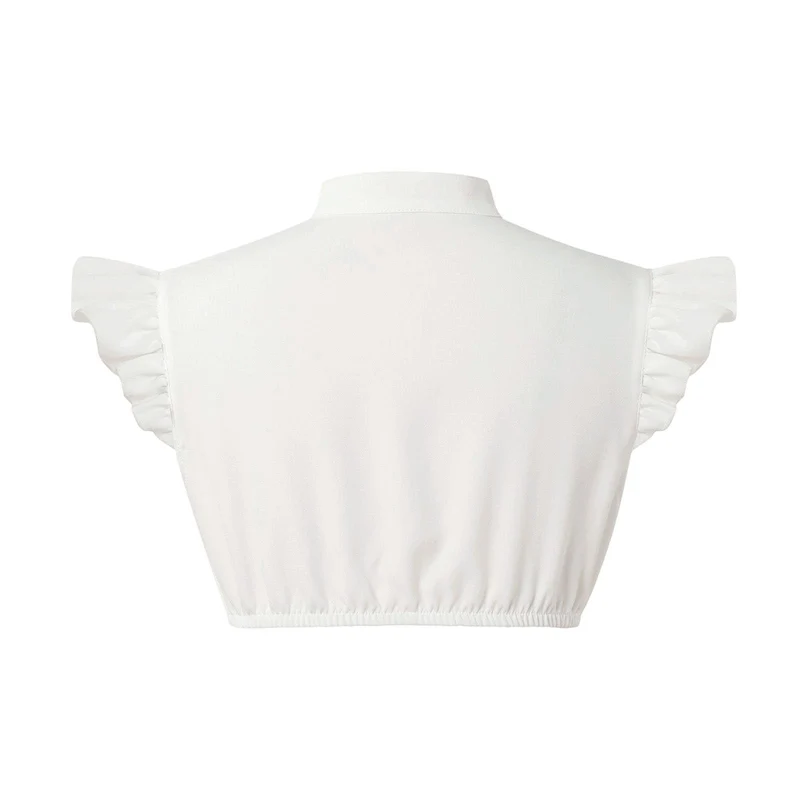 DIRNDLBLUSEN Dirndl Blouse Women's White Simple Dirndl Blouse Cap Sleeves Dirndl Blouse V Neck Oktoberfest Costume Blouse for Dirndl Women