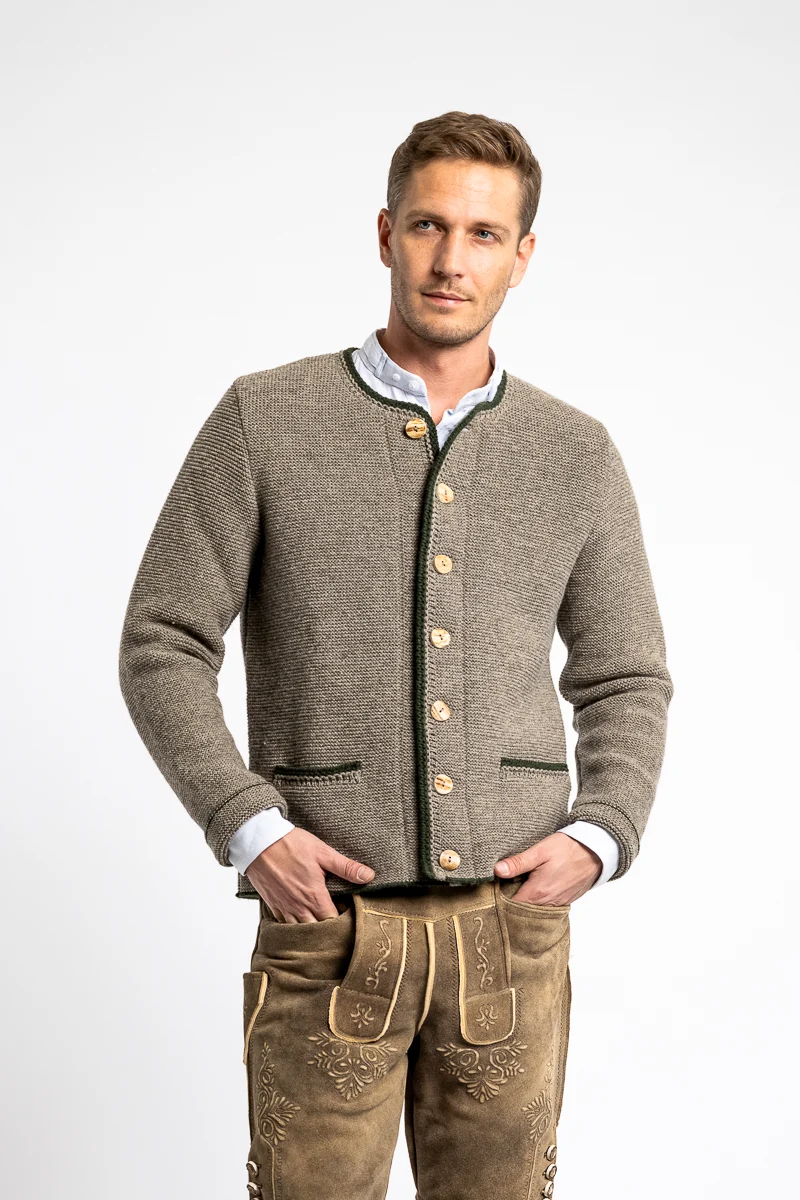 Astrifa Strickjacke Siegfried Oyster Tanne