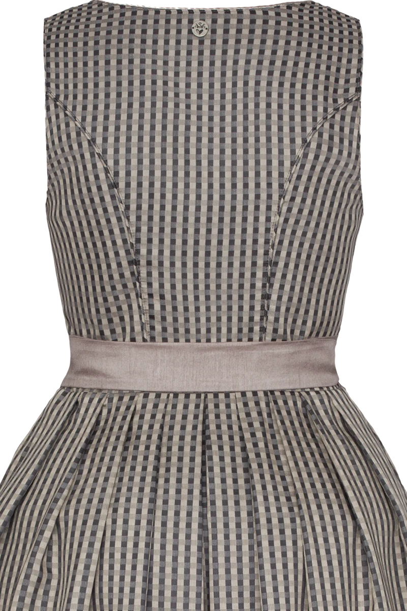 Midi-Dirndl mit Karomuster - taupe