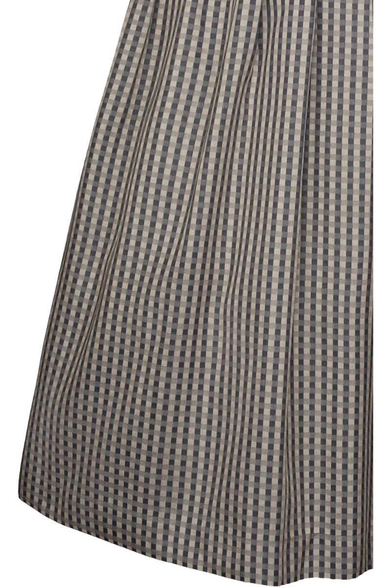 Midi-Dirndl mit Karomuster - taupe
