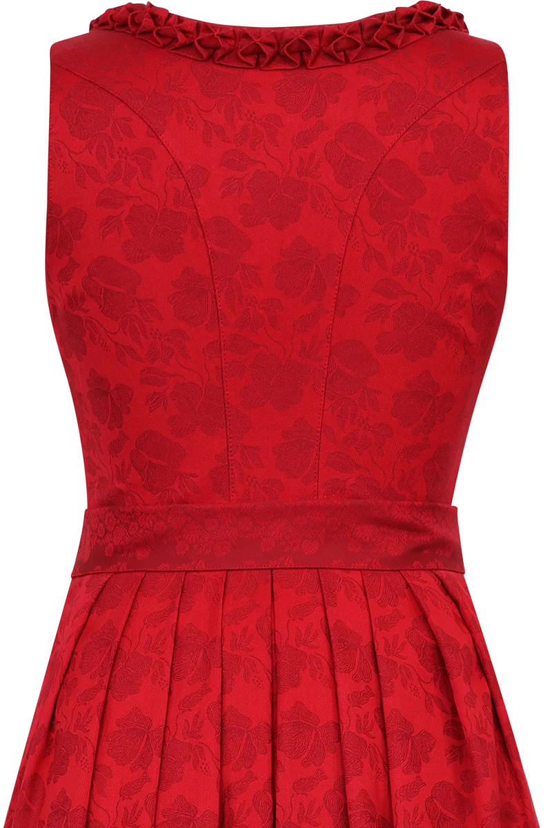 Midi-Dirndl mit floralem Muster und Froschgoscherl - chilli