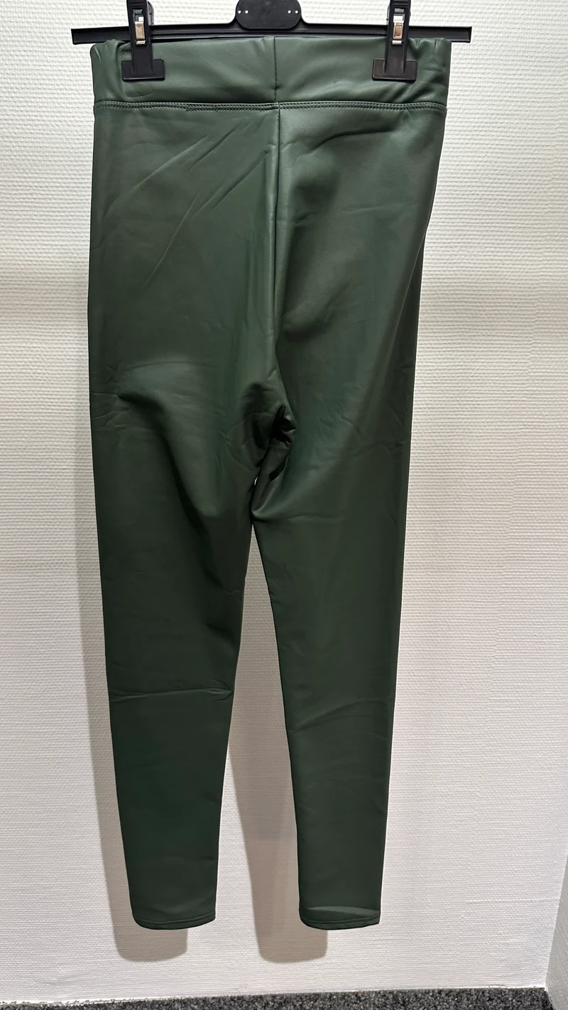 Leggings Lederoptik dunkelgrün