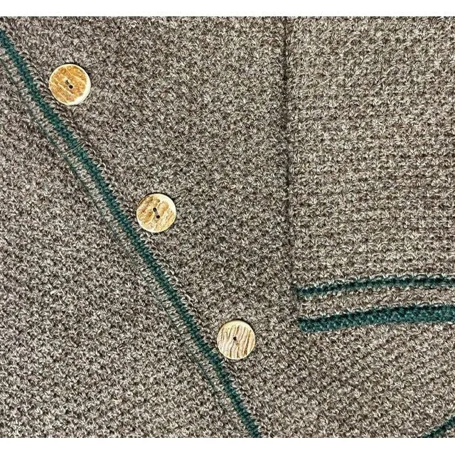 Strickjacke Braun/Grün