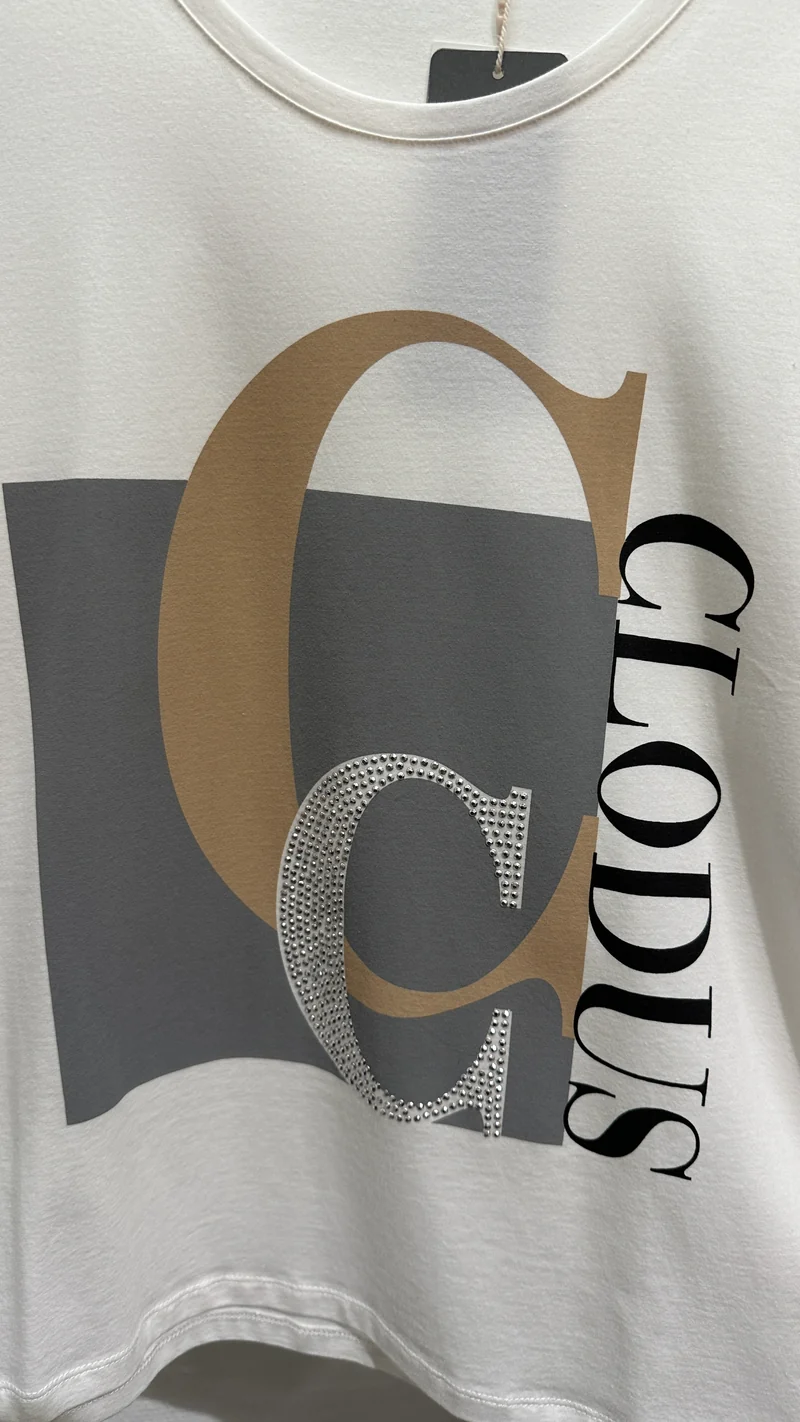 Shirt Clouds weiß