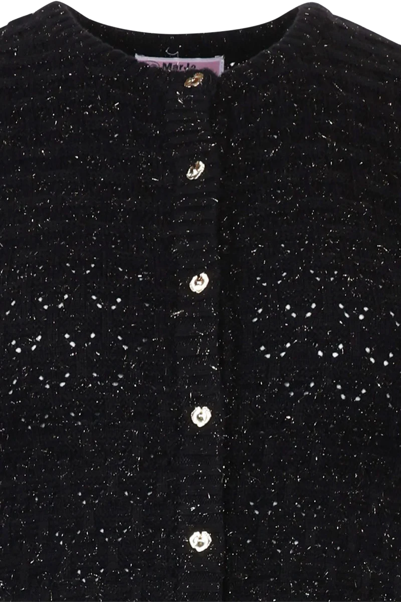 Dirndlstrickjacke mit goldenem Lurexfaden Edelmühle - schwarz gold