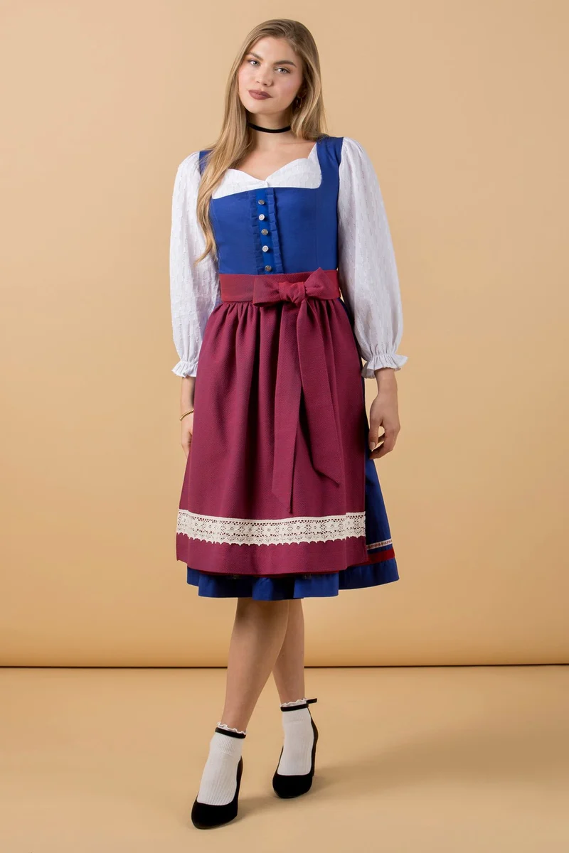 LEINENDIRNDL LIMITED EDITION 2023 TEGERNSEE TRADITION ENZIAN/ ROT