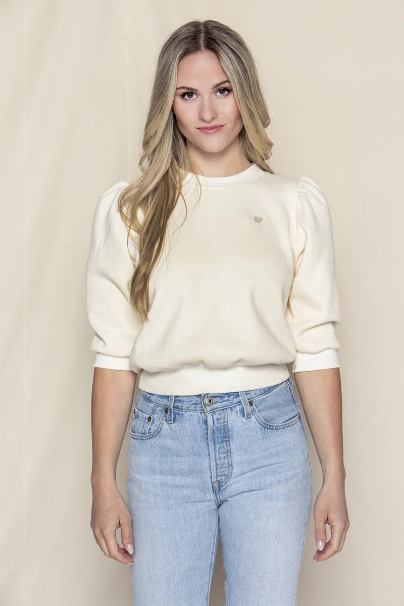 HEART SWEATER ECRU