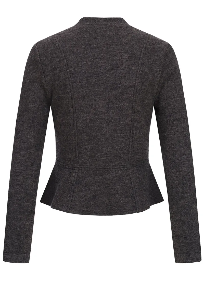 STEHKRAGEN BLAZER VINTAGE WALKLODEN ANTHRAZIT