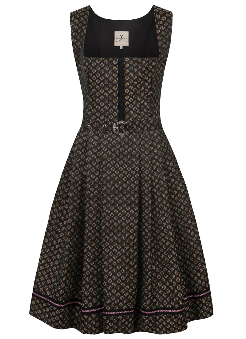 JACQUARD DIRNDL LIMITED EDITION 2022 SCHWARZ/ FUCHSIA/ ROT