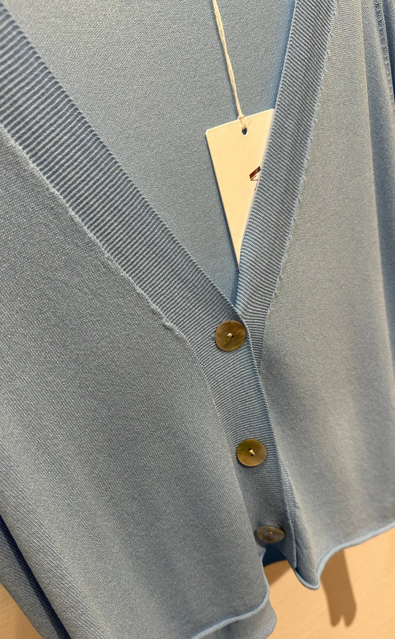 Cardigan V Milano blau