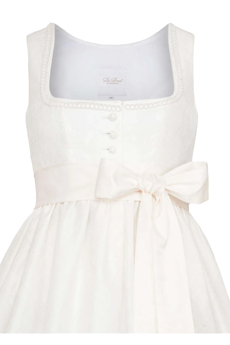 Braut-Umstandsdirndl Hochzeit - weiß weiß