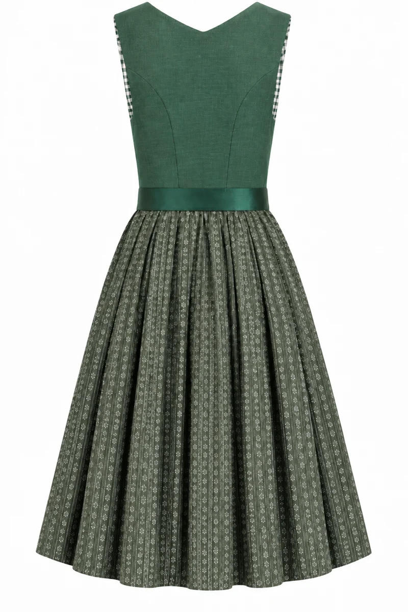Ton-in-Ton-Dirndl mit Reinleinen-Oberteil