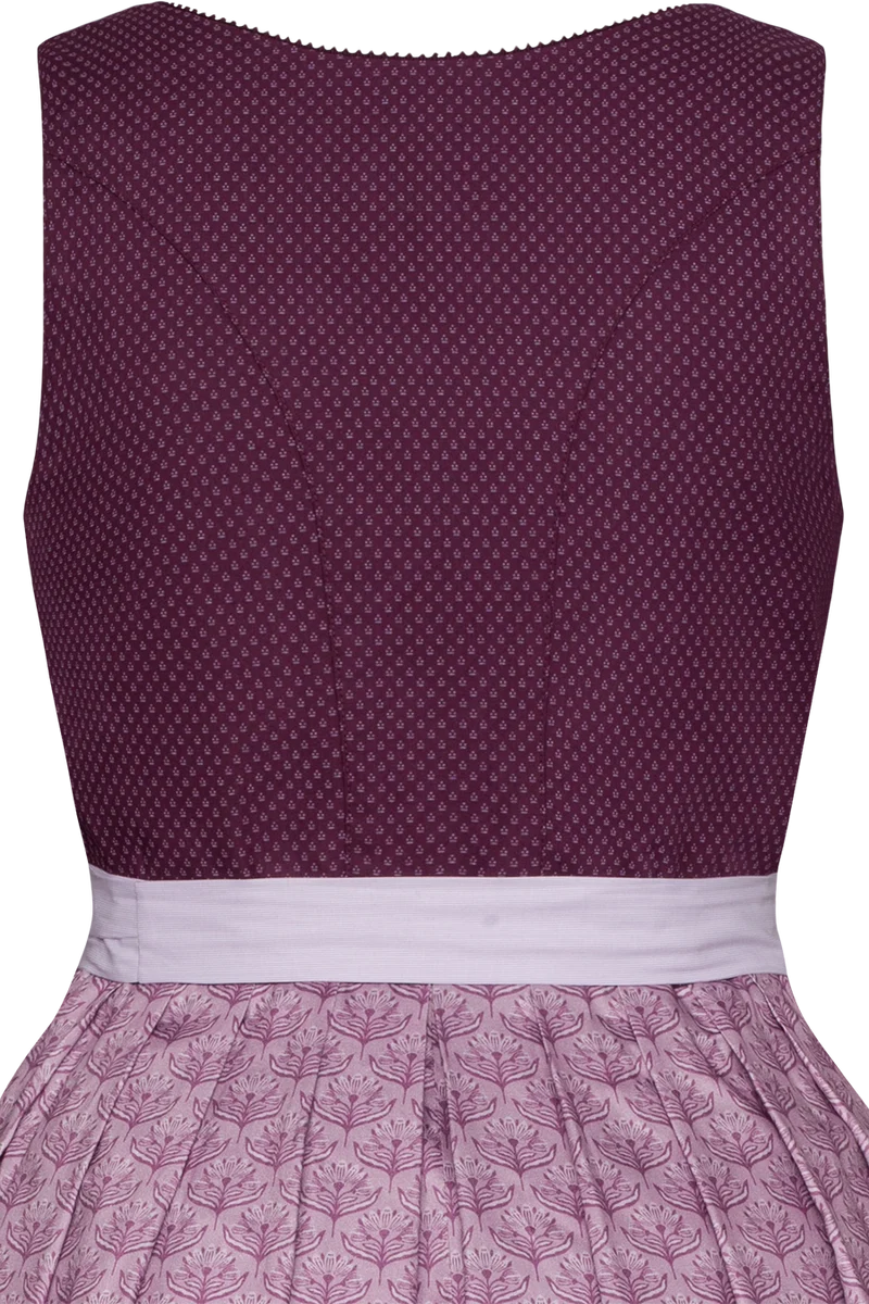 Langes Baumwolldirndl gemustert - beere