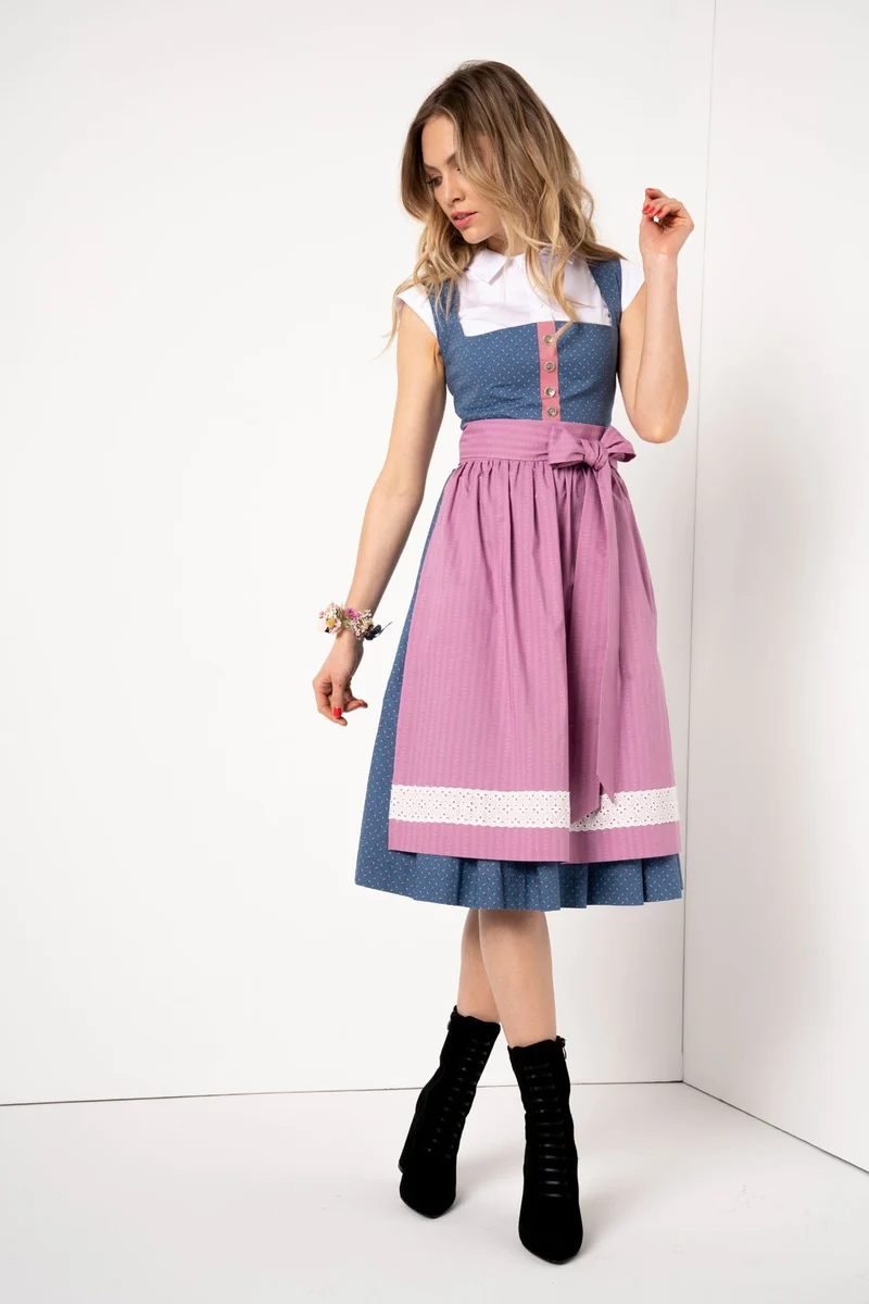 BW DIRNDL VINTAGE FLOWERS HORTENSIE