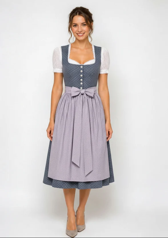 Klassisches Dirndl mit feinem Streumuster