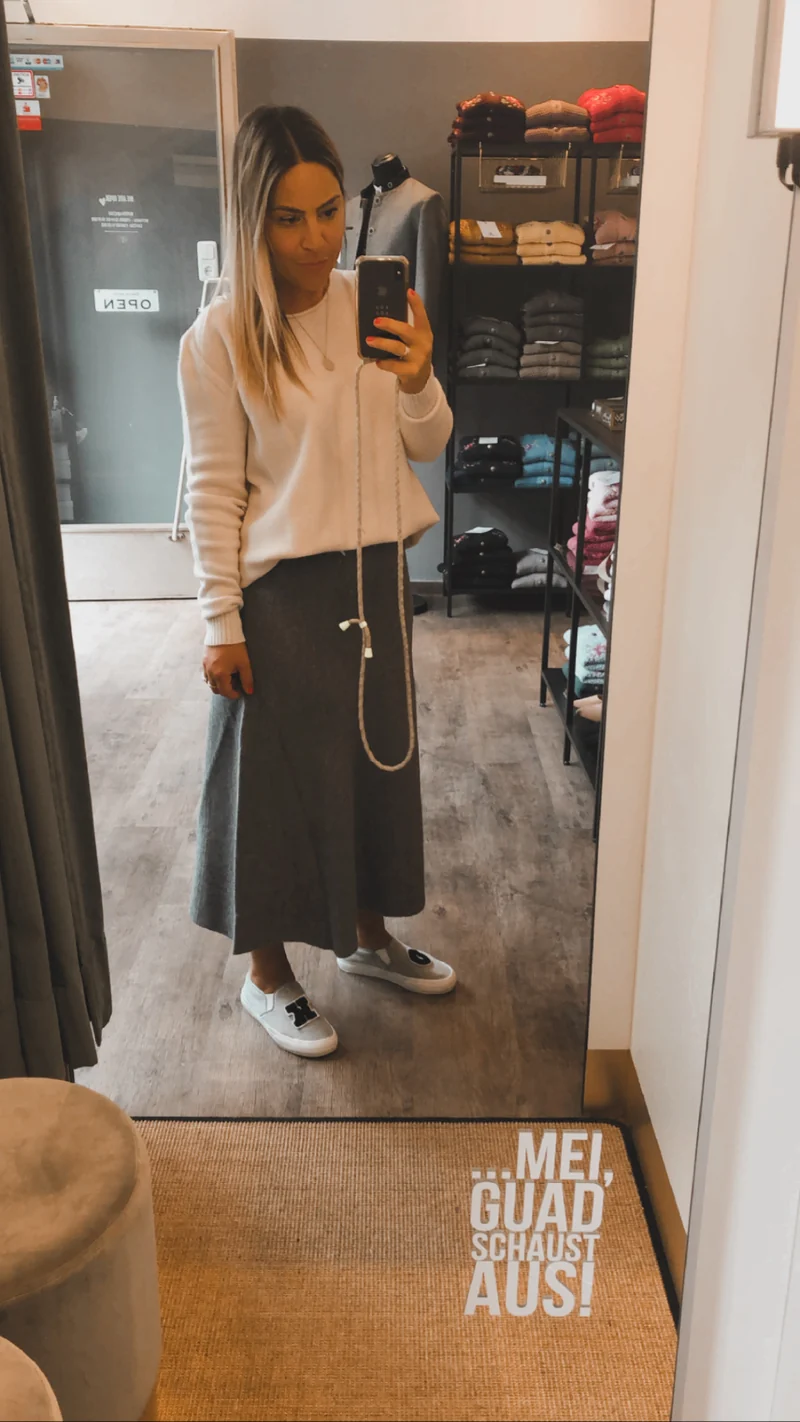 FASHION STRICK ROCK A-LINIE NAVY