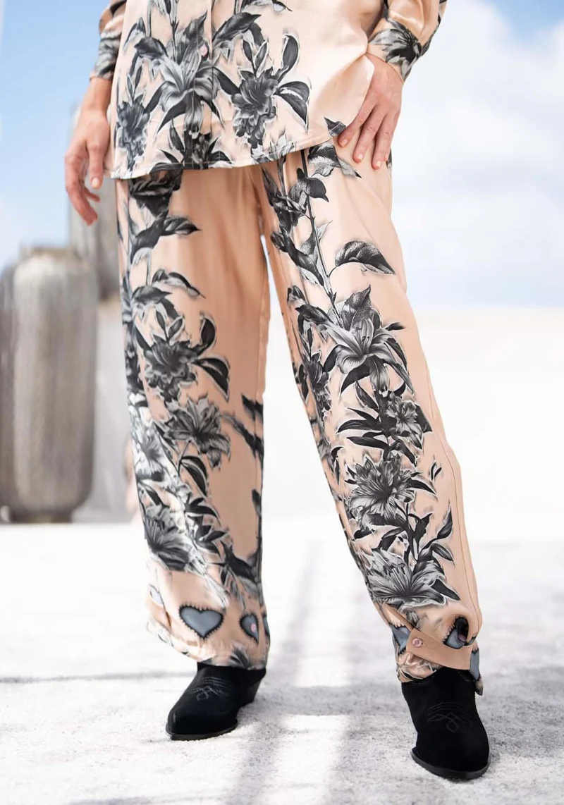Hose Miss Goodlife schwarz/beige