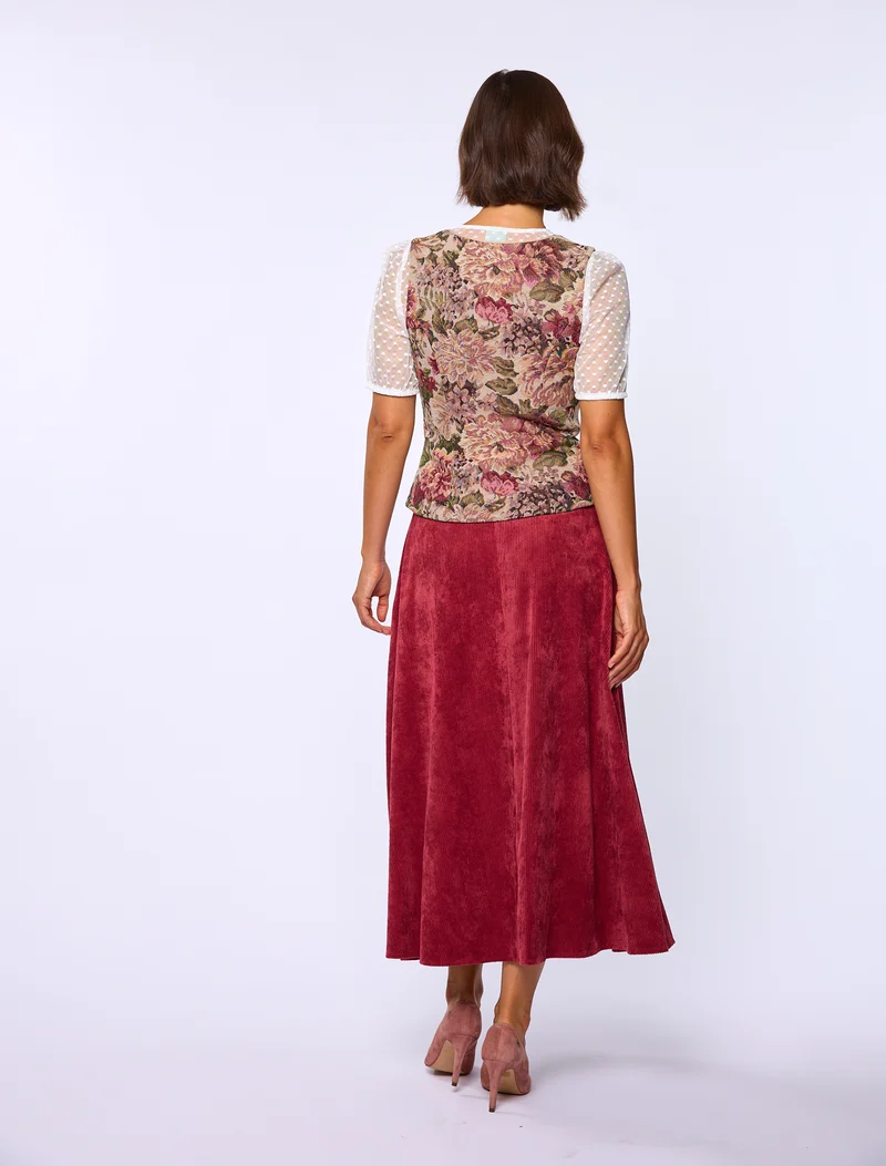 Spitzenbluse mit Herzmotiv