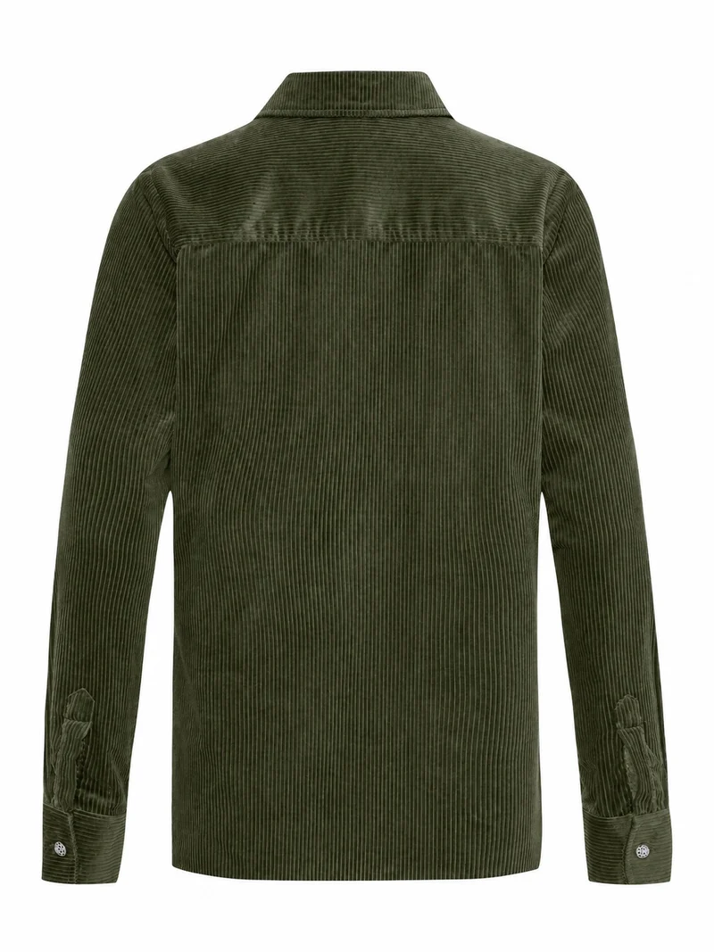 Legere Cord-Blusenjacke aus reiner Baumwolle