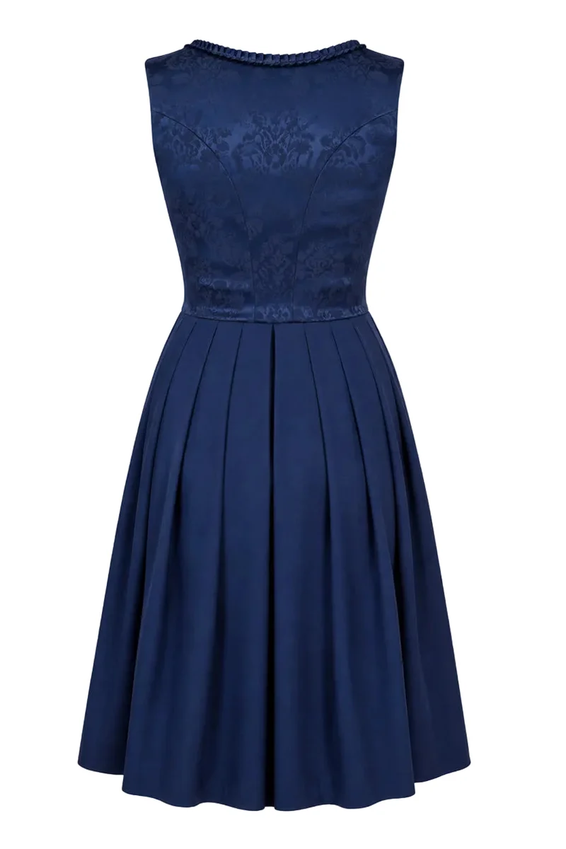 Elegantes Dirndl in Marineblau mit Schnürung