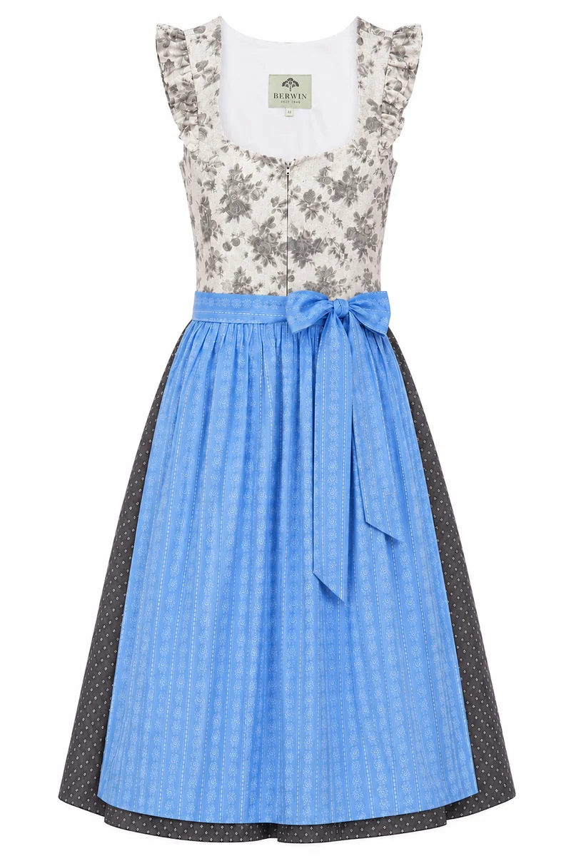 Dirndl mit Flügelarm und Blumenmuster
