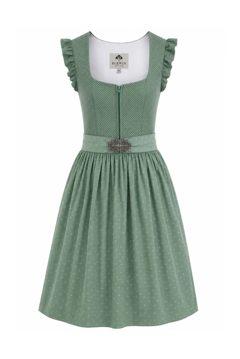 Baumwolldirndl mit Flügerlarm und Schliesse