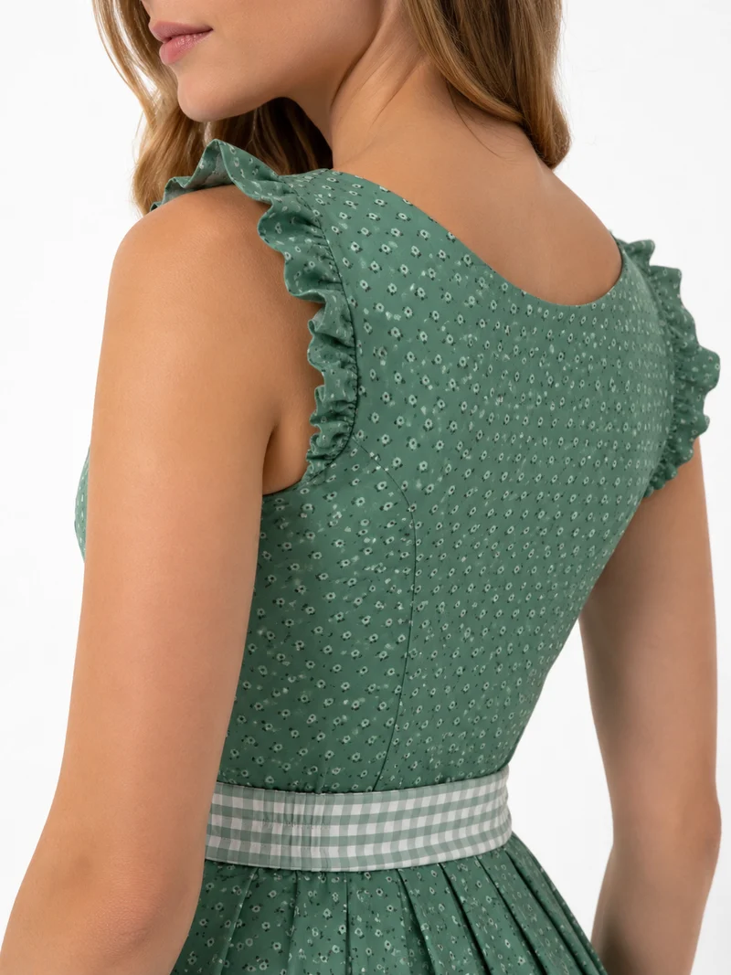 Baumwolldirndl mit Flügerlarm und Schliesse