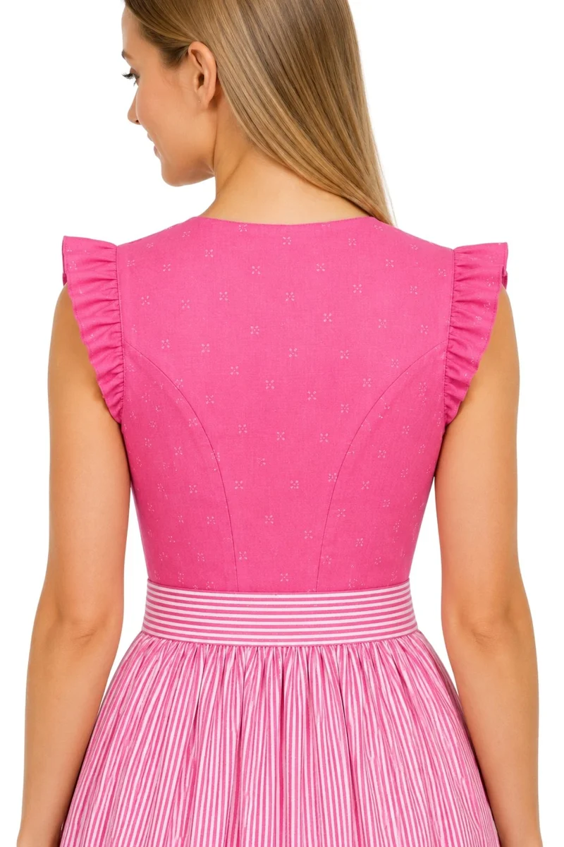 Baumwolldirndl mit Flügerlarm und Schliesse
