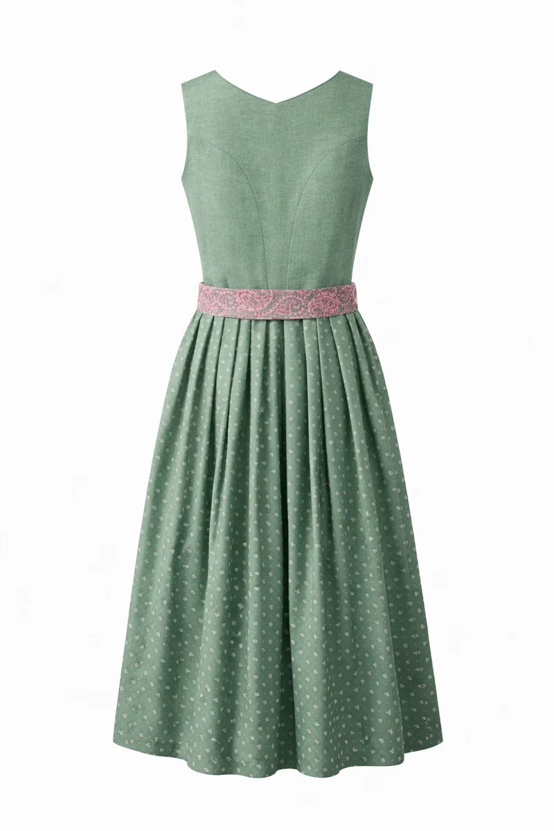 Klassisches Dirndl mit Leinenoberteil