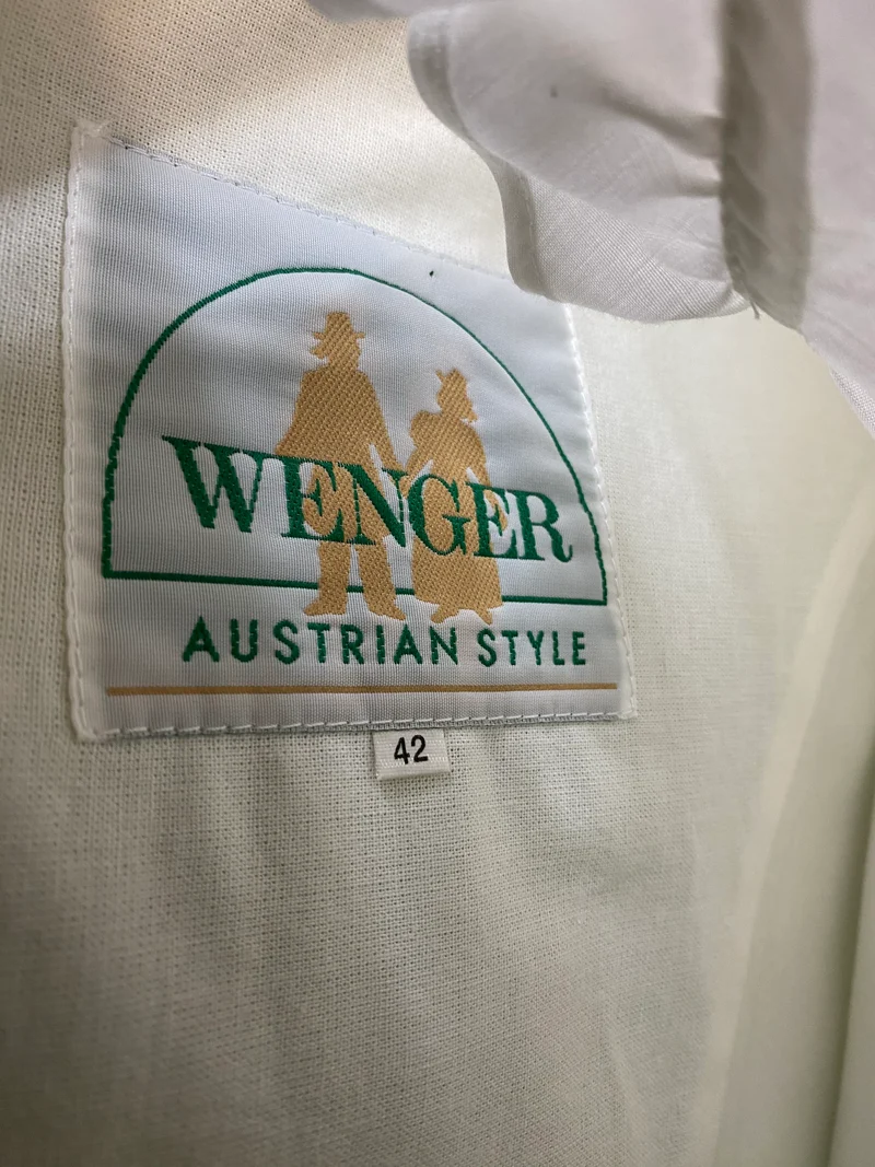 Vintage Dirndl hellgrün Gr. 42 – 3-teilig mit Bluse & Schürze