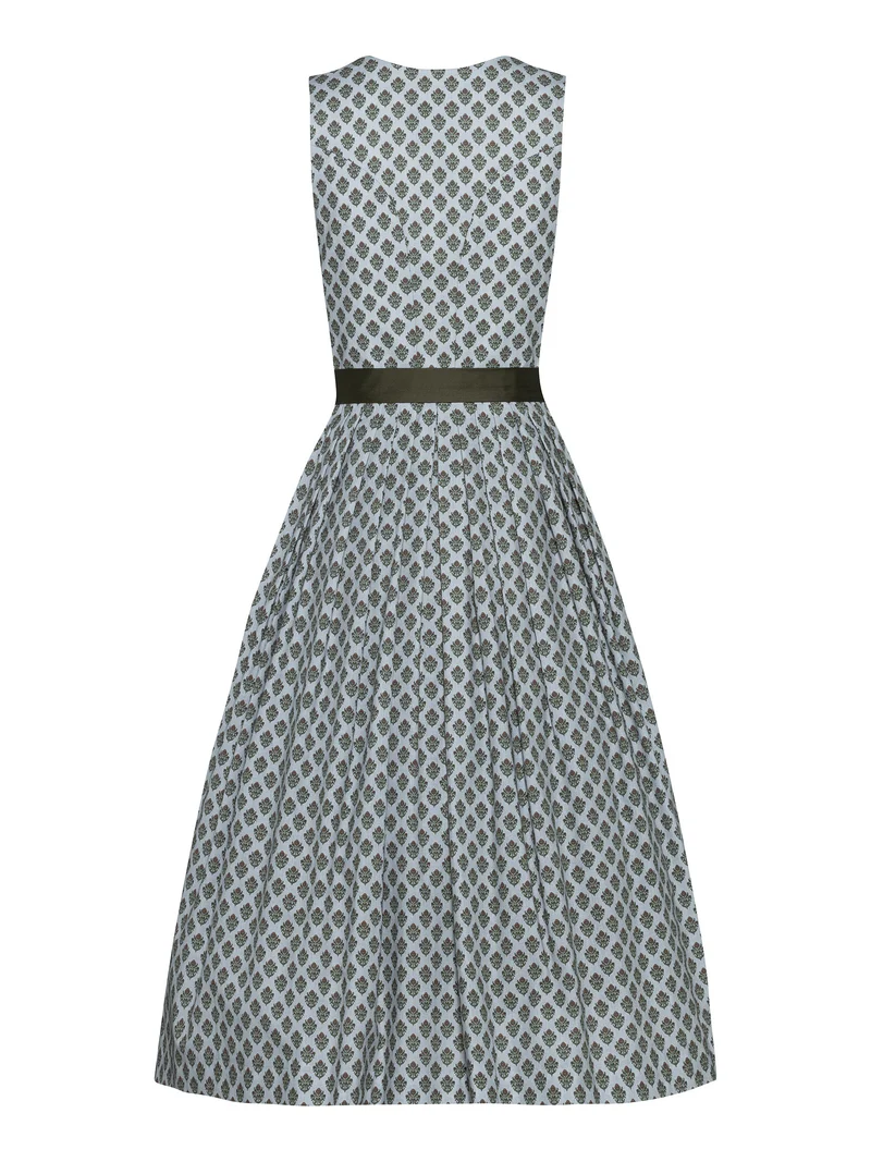 Klassisches Baumwoll-Druckdirndl mit Satinschürze