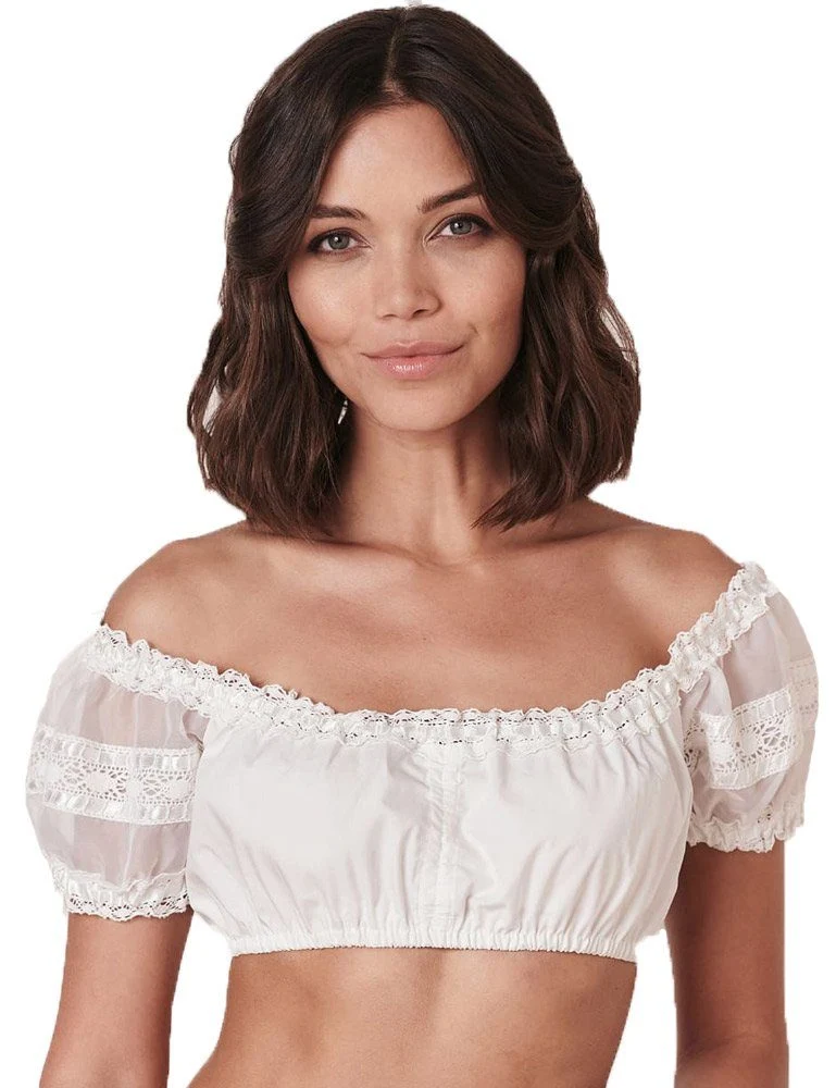 Dirndlbluse Ebony weiß
