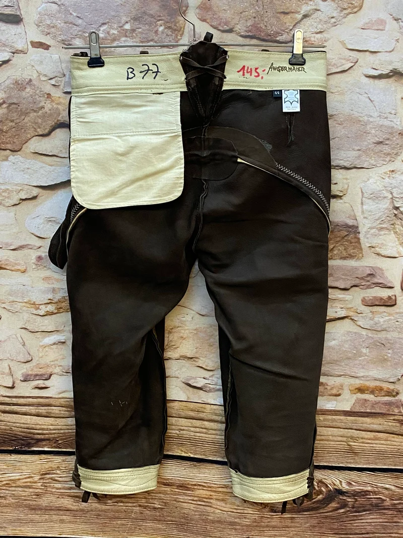 Herren Trachtenlederhose Kniebund Gr. 44 – dunkelbraun