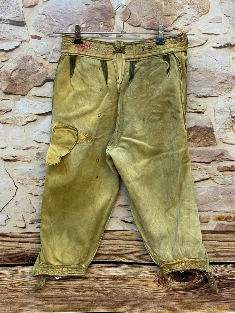 Damen Trachtenlederhose 3/4 Gr. 34 – dunkelgrün