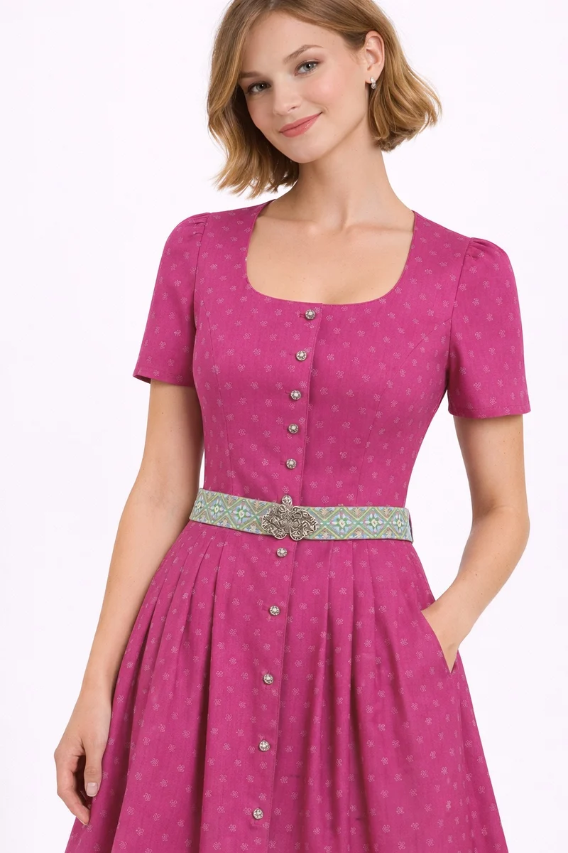 Blümchendruck-Kleid mit kurzem Arm