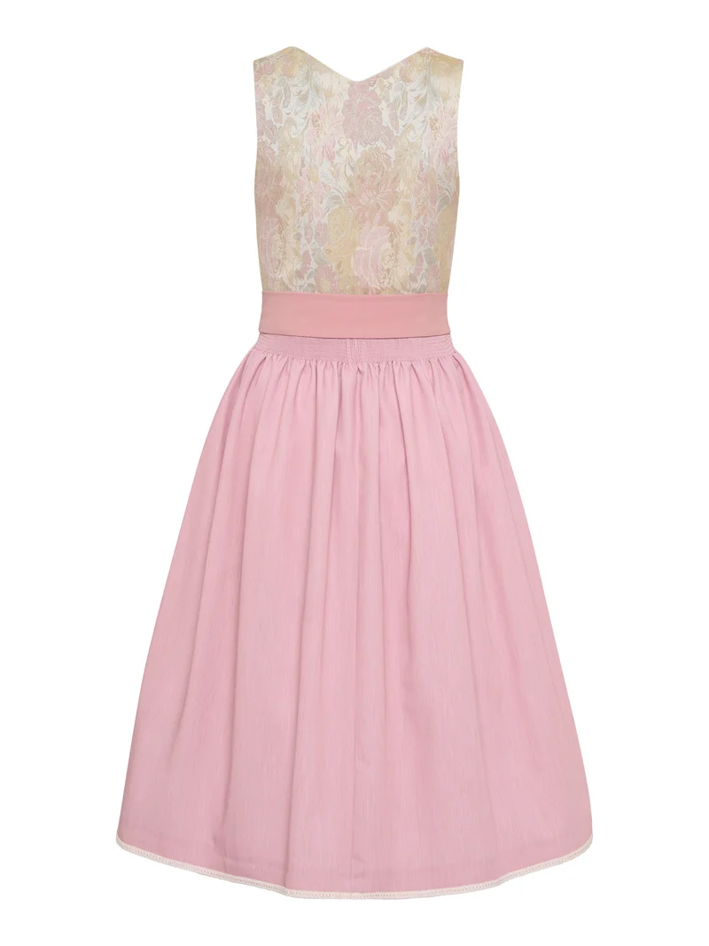 Dirndl aus Jacquard mit edler Organzaschürze