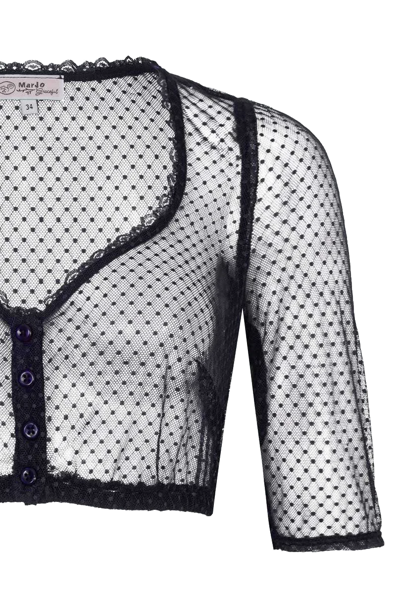 Dirndlbluse mit halblangen Ärmeln - marine
