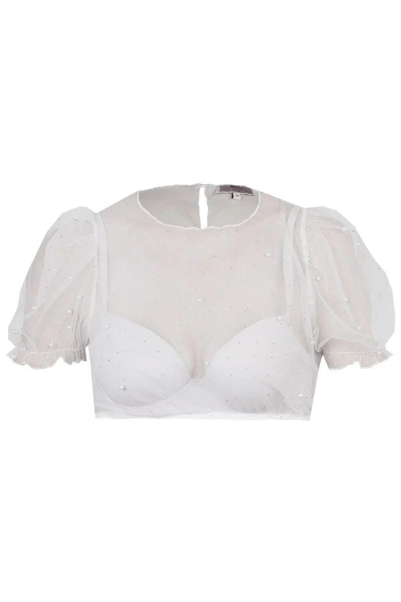 Dirndlbluse Marjo Geldersheim mit Perlen