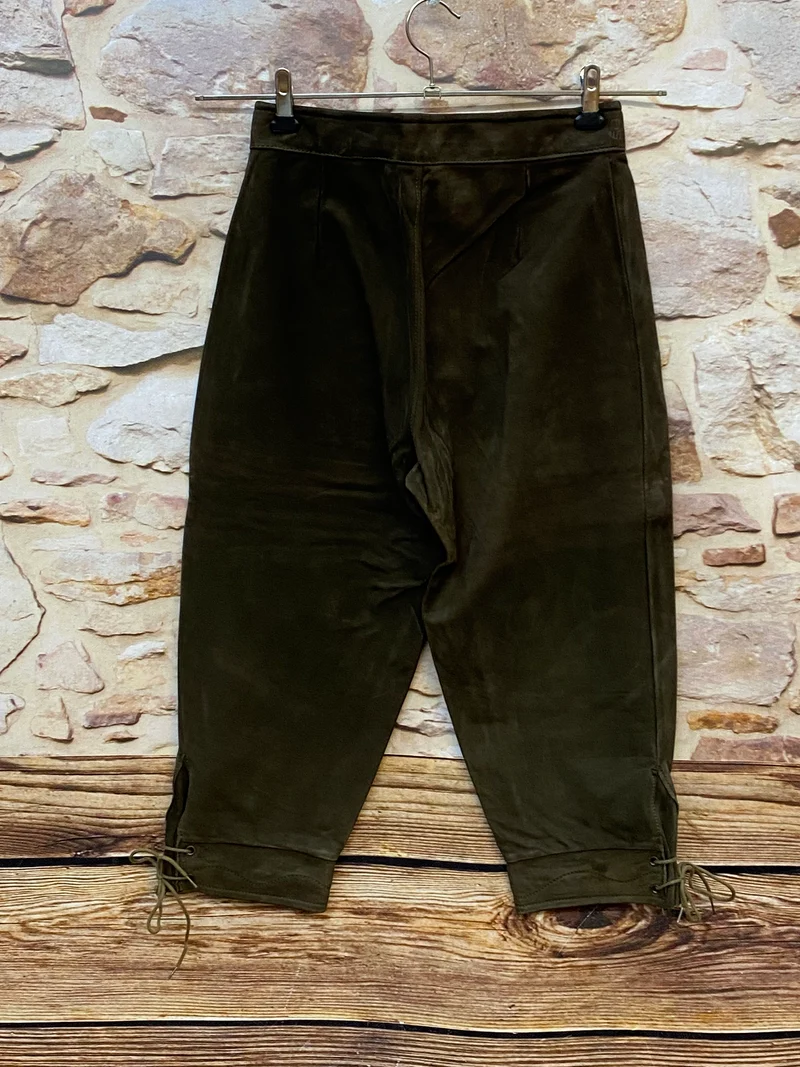 Vintage Damen Kniebundlederhose Gr. 34 – Dunkelbraun