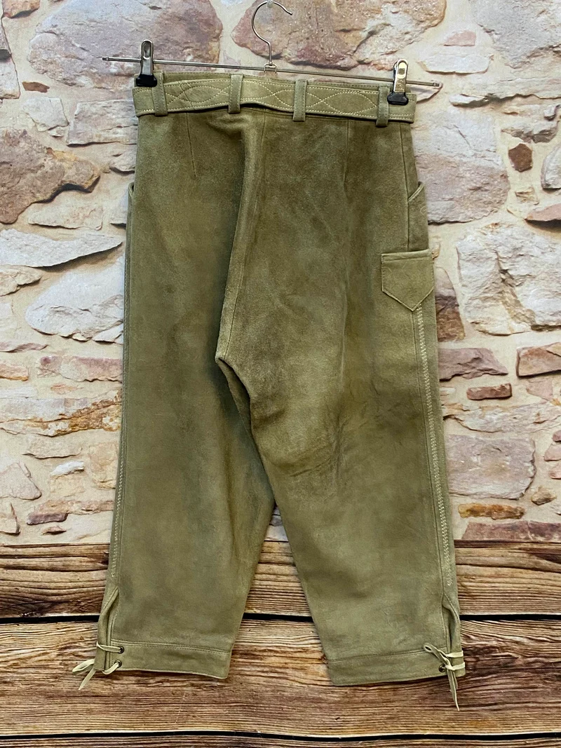 Vintage Damen Kniebundlederhose Hirschleder – Gr. 36