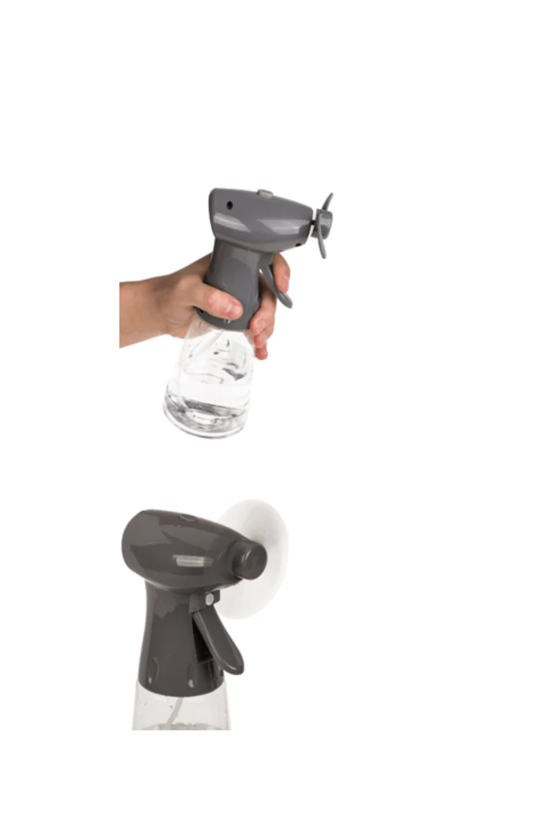 Ventilator mit Sprühflasche - Handventilator mit Sprühfunktion - ca. 22 cm - 2 Farben