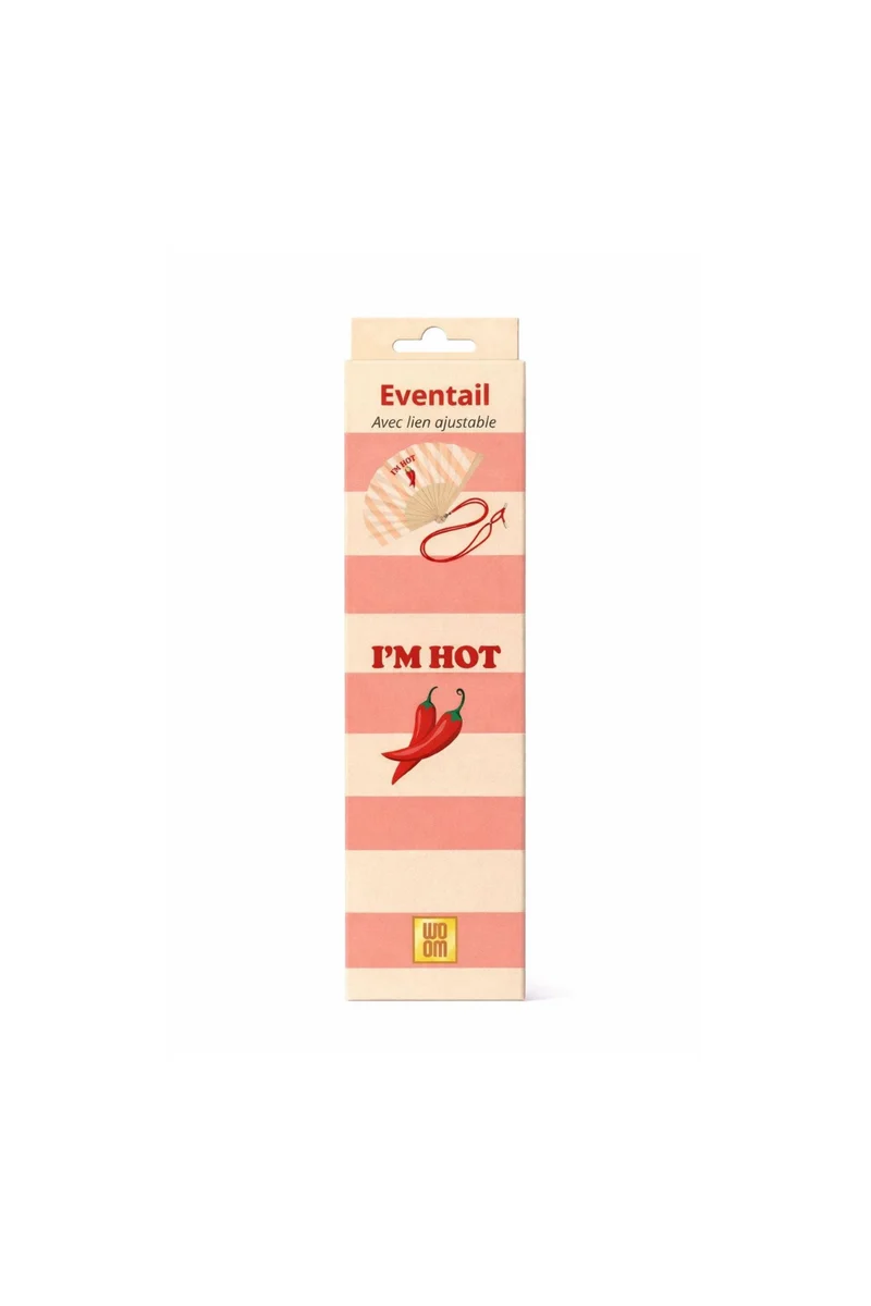 Fächer mit Schulterriemen und Geschenkbox - I´m hot