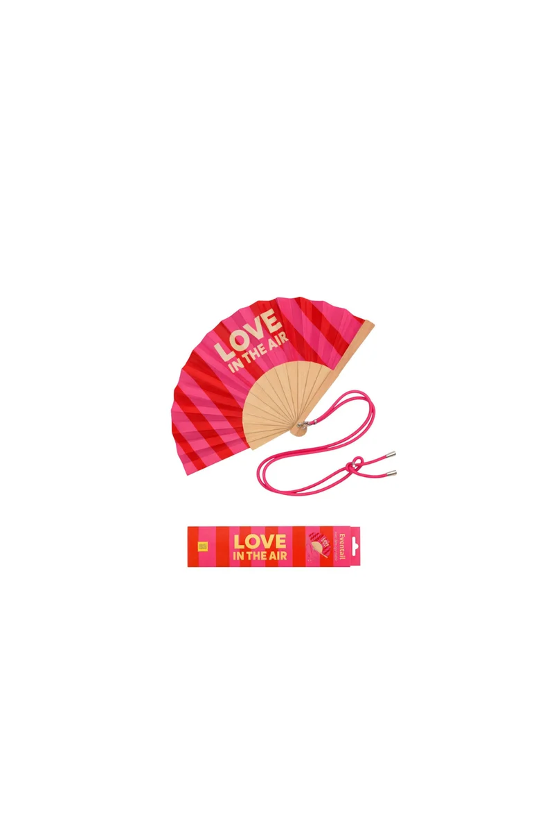 Fächer mit Schulterriemen und Geschenkbox - Love is in the air
