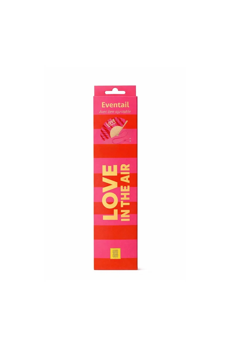 Fächer mit Schulterriemen und Geschenkbox - Love is in the air