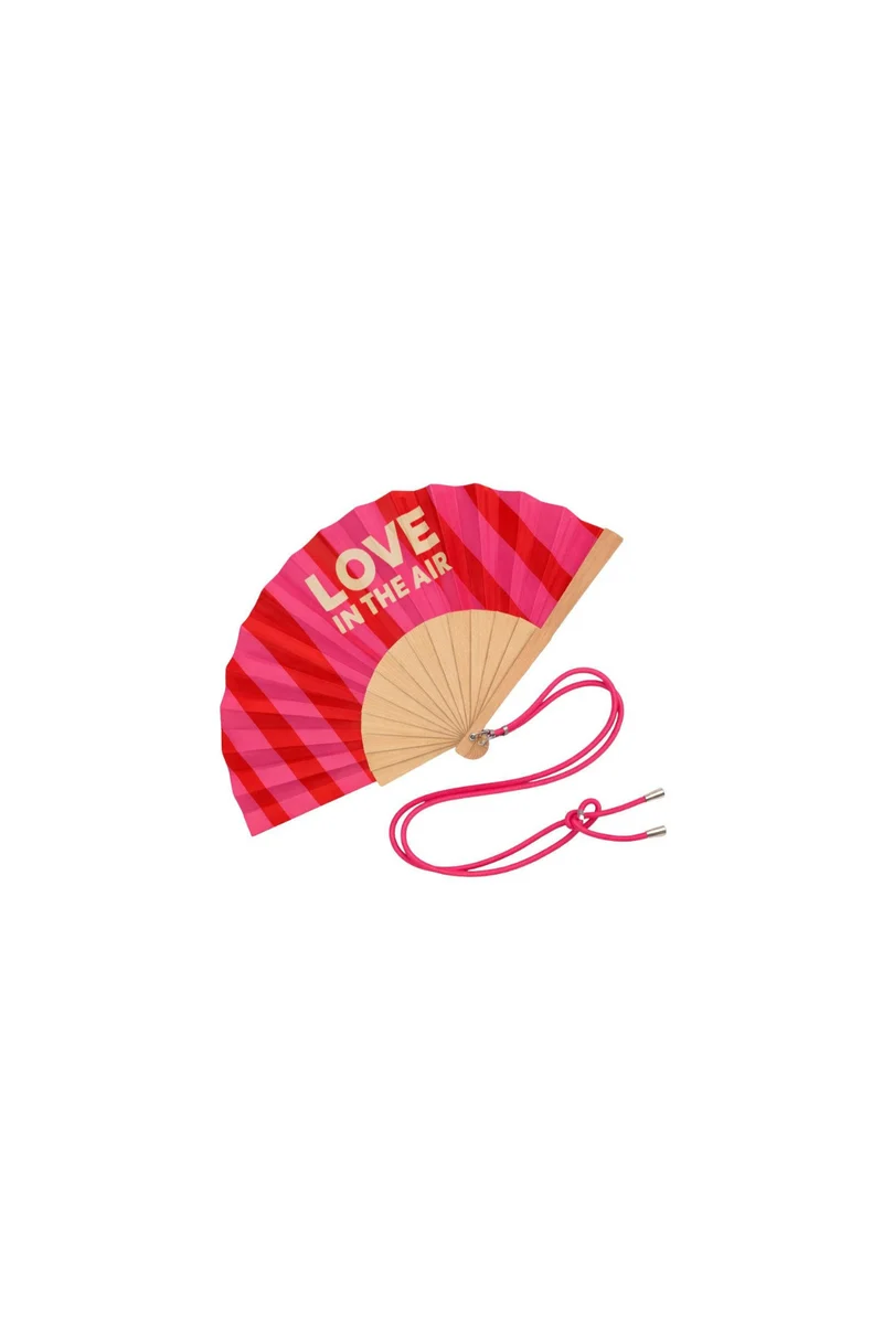 Fächer mit Schulterriemen und Geschenkbox - Love is in the air