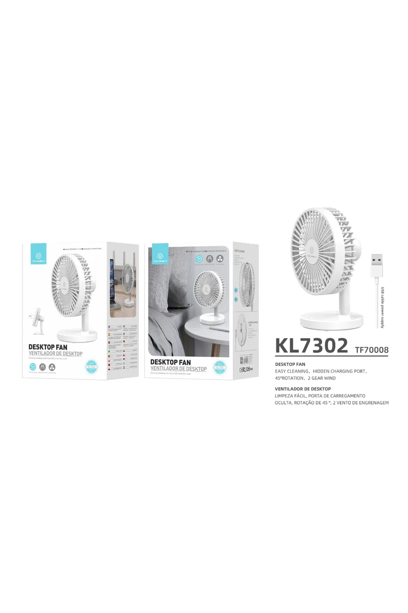 USB-Ventilator - Tischventilator mit 3 Geschwindigkeiten