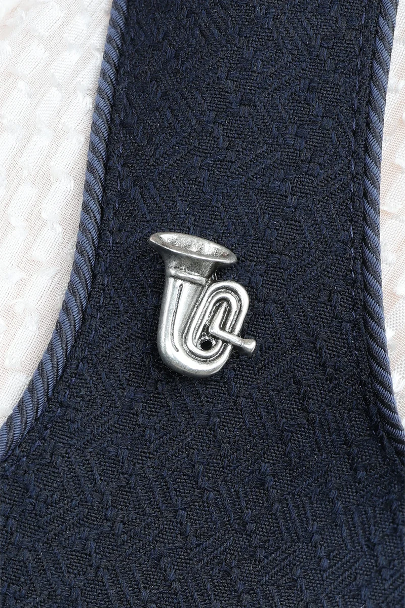 Pin Tuba - altsilber