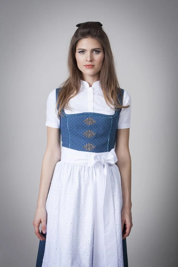 BW DIRNDL VINTAGE FLOWERS PETROL